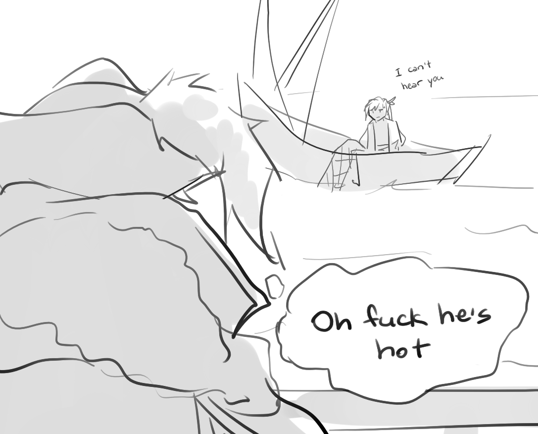 #SylvixWeek2020 Day 3 Prompt: High Seas AU

in which the dread pirate sylvain, scourge of the seven seas, does his level best to woo a simple, tired, 5-9 fisherman 