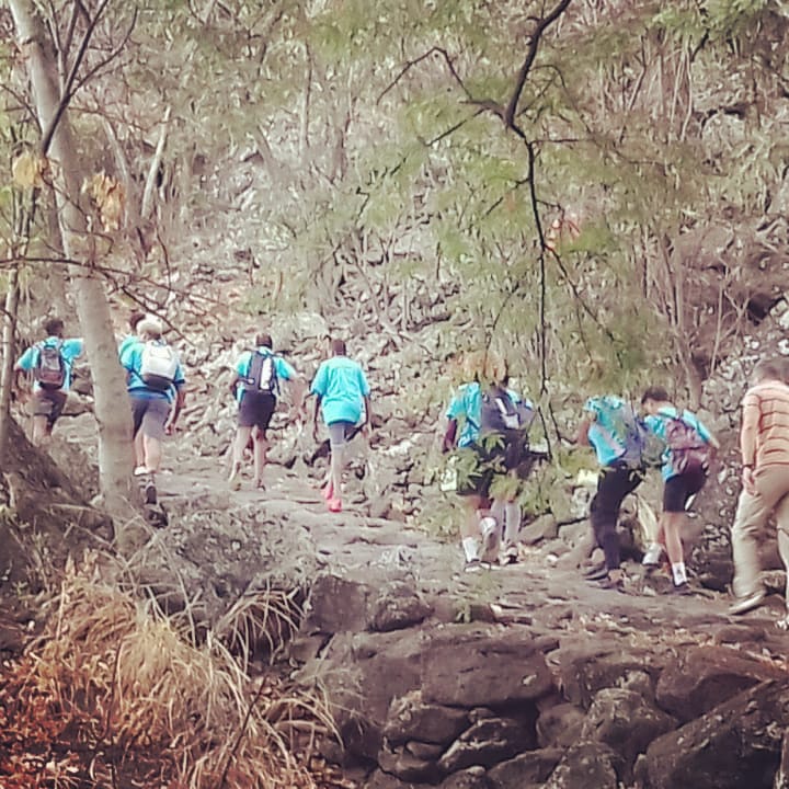 UnssOUEST's tweet image. Au menu de la JNSS pour nos élèves de l'ouest de La Réunion randonnée, natation, trampoline, ski nautique... une occasion de découvrir des activités avec leurs enseignants d'EPS mais aussi avec les inspecteurs académiques !😅🤸‍♀️🏊‍♂️🏃‍♂️💪 #TeamUNSS #JNSS2020