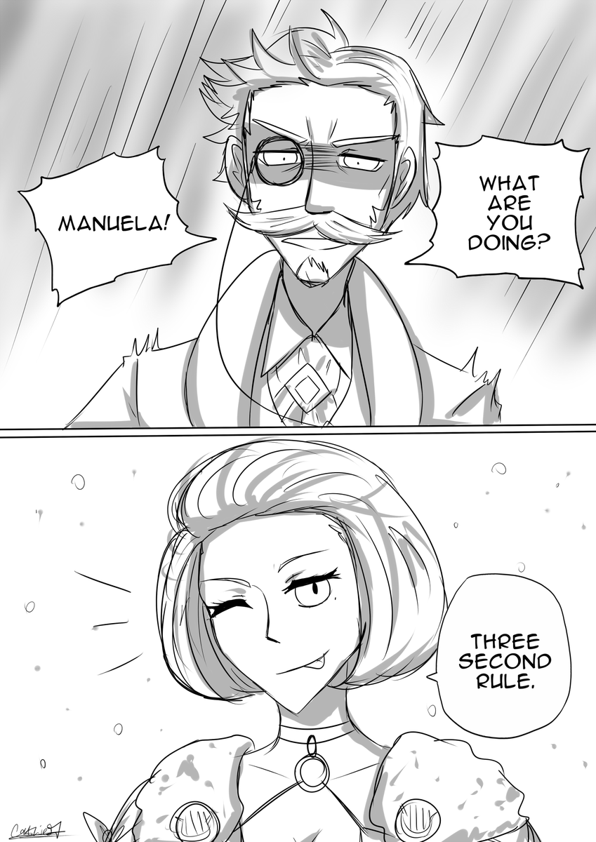 CathieKoi97's tweet photo. This comic was popular on my tumblr account.
Manuela and sandwich

#FireEmblemThreeHouses #FireEmblem #Hanneman #Manuela #Byleth #fanart #comics https://t.co/h5YkndwPkl