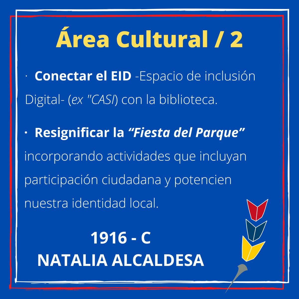 fa_rodo's tweet photo. ÁREA CULTURAL: estamos convencidos que el apoyo a la cultura tiene que ir mucho más allá de uno o dos festivales al año. 

Porque creemos que cada persona de nuestro pueblo es un potencial y es nuestro deber fomentar y acompañar su desarrollo. 
#lista 1916-C https://t.co/O2gYwXXO8F