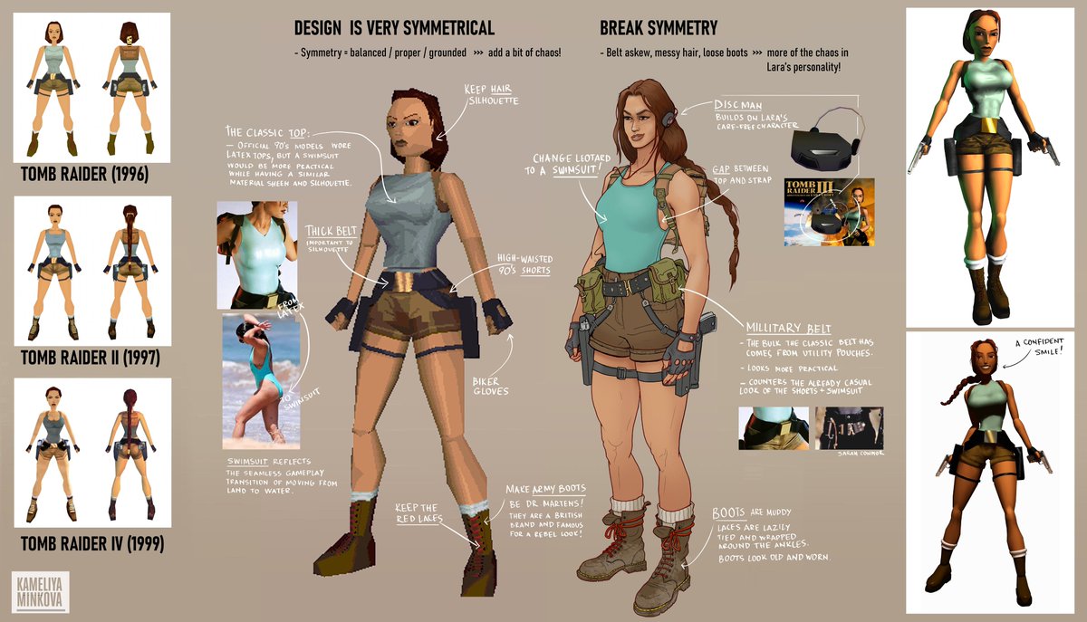 I think my 90's Lara Croft Tomb Raider redesign might be COMPLETE !!! 😅 [1/5]