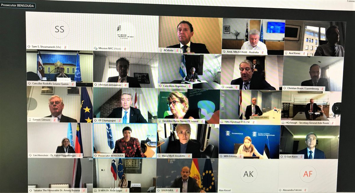 #ICC Prosecutor #FatouBensouda engages w/t Foreign Ministers &amp; other high level officials in the margins of #UNGA - strong support for the Prosecutor, ICC &amp; its crucial mandate. Thank you Foreign Minister <a href="/KatrinEggenb/">Katrin Eggenberger, PhD</a> &amp; <a href="/LiechtensteinUN/">Liechtenstein UN</a> for hosting #justicematters #UN75