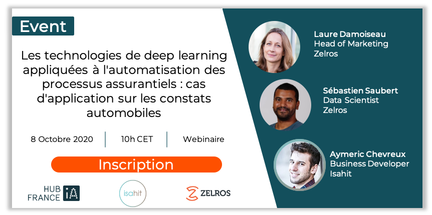 [WEBINAIRE] Comment automatiser des processus assurantiels grâce au #DeepLearning ?

📅RDV le 08/10 à 10h avec @ZelrosAI &amp; <a href="/isahitcom/">isahit</a> pour découvrir leur approche et cas d’usage.
➡️Inscrivez-vous dès maintenant: app.livestorm.co/hub-france-ia/…

#Insurtech #SmartAutomation #1jour1startup