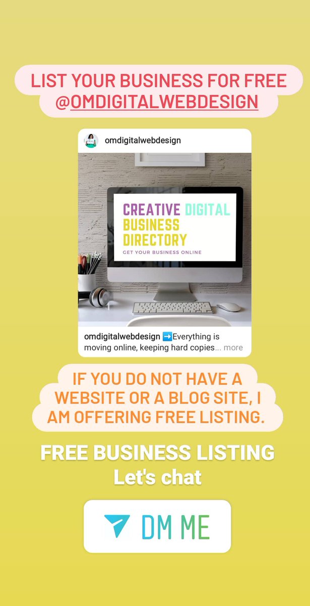 OmdigitalWD's tweet image. Small BUSINESSES who don&apos;t have a website, can list their products and services in our #blogdirectory for FREE!!  Drop DM for business listing @OmdigitalWD

#Manchester #bolton #freelisting #smallbusinessowner #blogging #business #TheBoss #WednesdayThoughts #onlinestore #support