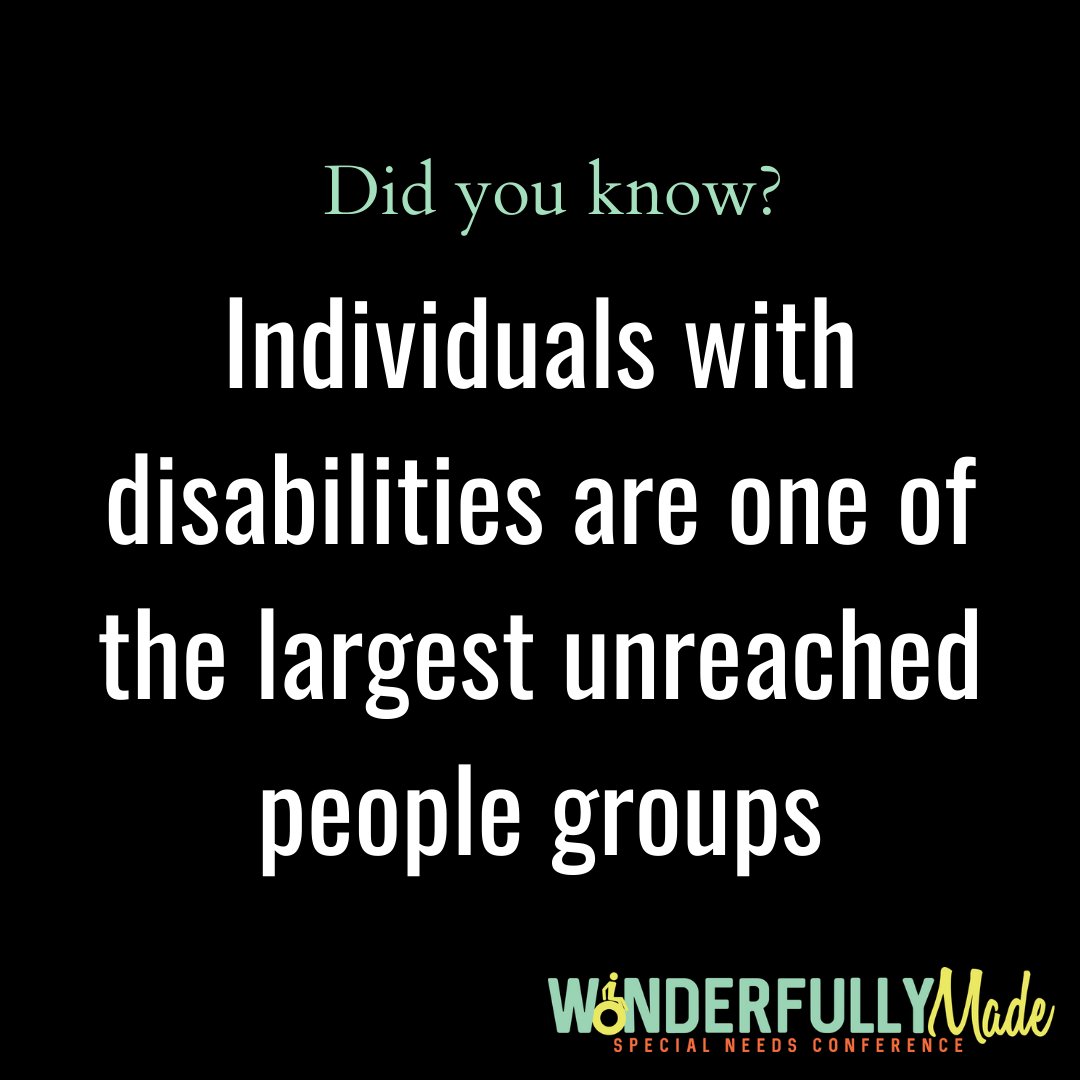 SOARSpecialNeed's tweet photo. The vast majority of churches are not equipped to serve individuals with disabilities, but it does not have to be that way. Register for the Wonderfully Made Conference at https://t.co/hRFRKJ7bKT
#WonderfullyMade2020 #SpecialNeedsMinistry #SpecialNeedsFamilies https://t.co/9bTis4Zjn7