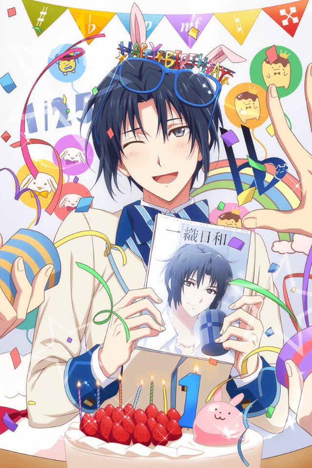 OKAY BUT THE CAKE IN IORI'S CARDIT LOOKS DELICIOUS. I LOVE STRAWBERRIES. THE LITTLE RABBIT ON THE CAKE. I WOULD EAT THIS