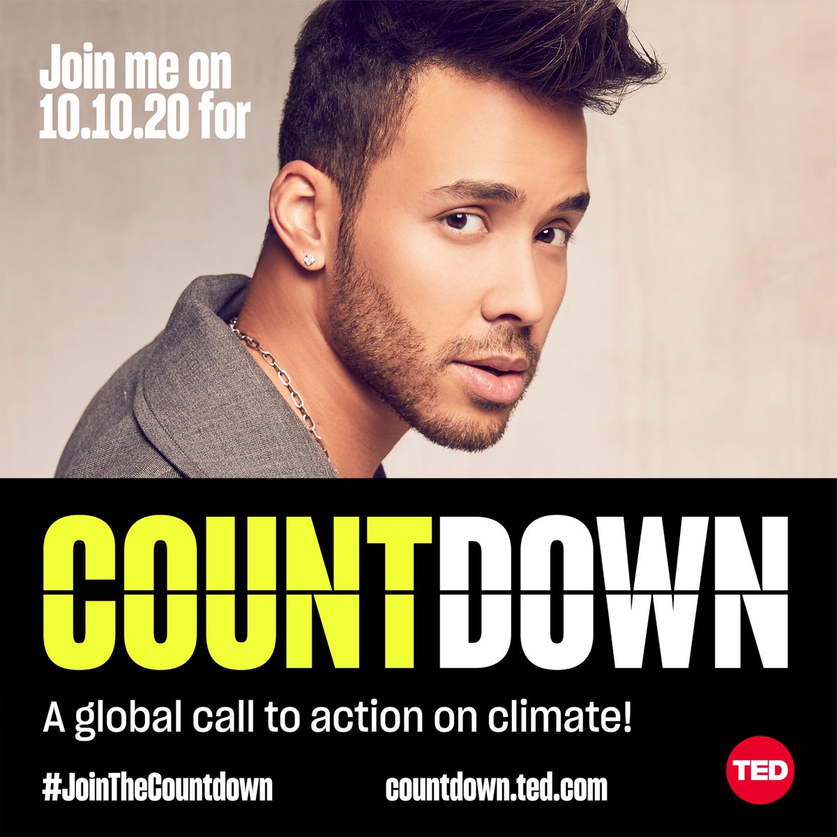 Honrado de ser parte del prestigioso evento global de <a href="/TEDTalks/">TED Talks</a> este año, que por primera vez será dedicado al cambio climático 🌍 🌱 10.10.20 #JoinTheCountdown: t.ted.com/OdeKBmJ <a href="/TEDCountdown/">TEDCountdown</a>