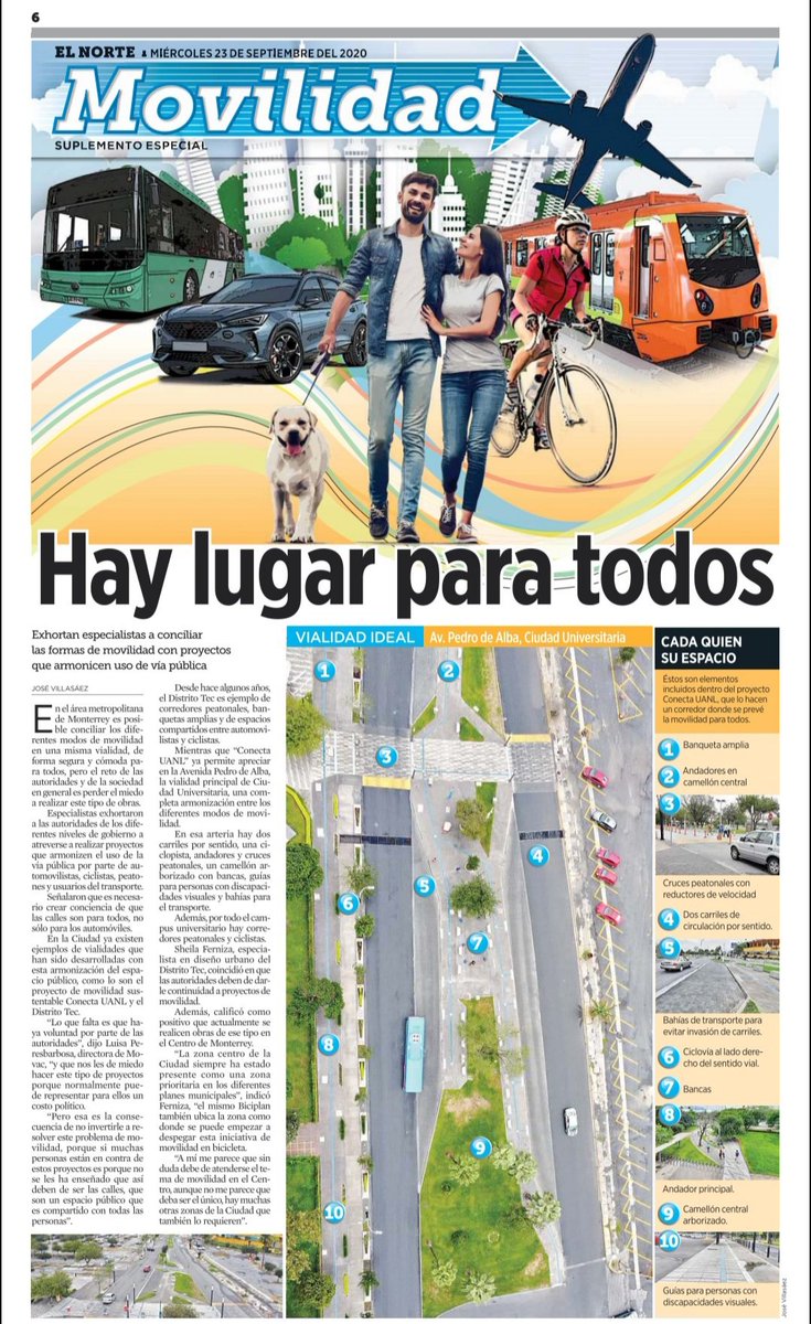 Calles para todos, no solo para los vehículos: el reto que inicia la zona metropolitana de #Monterrey entre resistencias de quienes aún exigen prioridad a la velocidad.
Busquen hoy el suplemento de #Movilidad del @elnortelocal https://t.co/yEL7aKEw6e