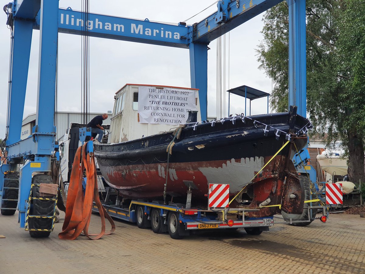 On her way home to Cornwall. 98 years since she first arrived.