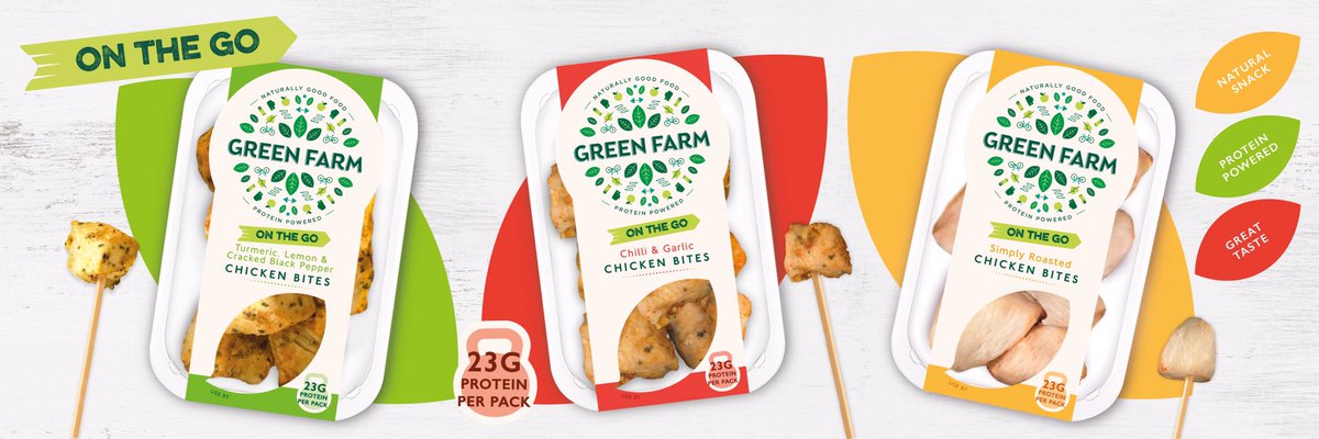 Delighted to announce the launch of the NEW Green Farm Protein Powered Snacking Range !

This range contains 3 delicious products that are high in protein and of course 100% natural.  Perfect to eat on the go.
#naturalproteinyourway #snacksmart