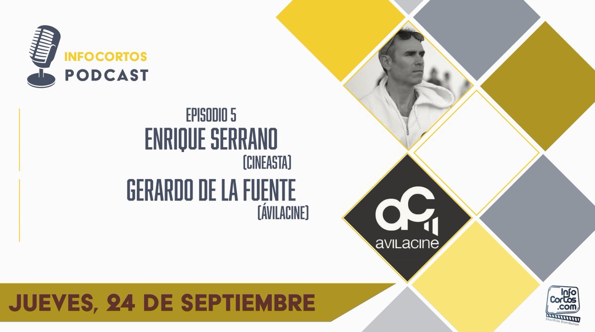 Nuevo episodio de los podcast de Infocortos. Entrevistamos a Enrique Serrano (Identifilms) y a Gerardo de la Fuente (director de Ávilacine) 🎙🔝🔝💪🏽💪🏽. <a href="/identifilms/">IDENTIFILMS</a> @Avila_cine  Disponible a partir de mañana jueves.