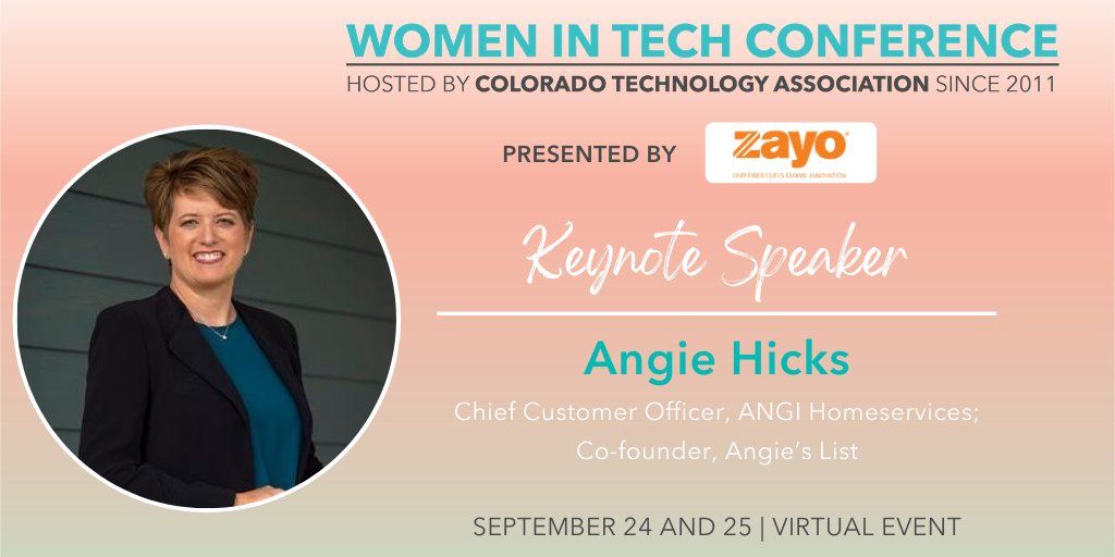 #WIT2020 starts tomorrow! This two-day virtual conference will focus on the unique experiences and professional growth of so many amazing women across Colorado’s #tech community. I am honored to be joining as a speaker. Learn more >> bit.ly/WIT-20 via <a href="/ColoTechAsn/">Colorado Technology Association</a>