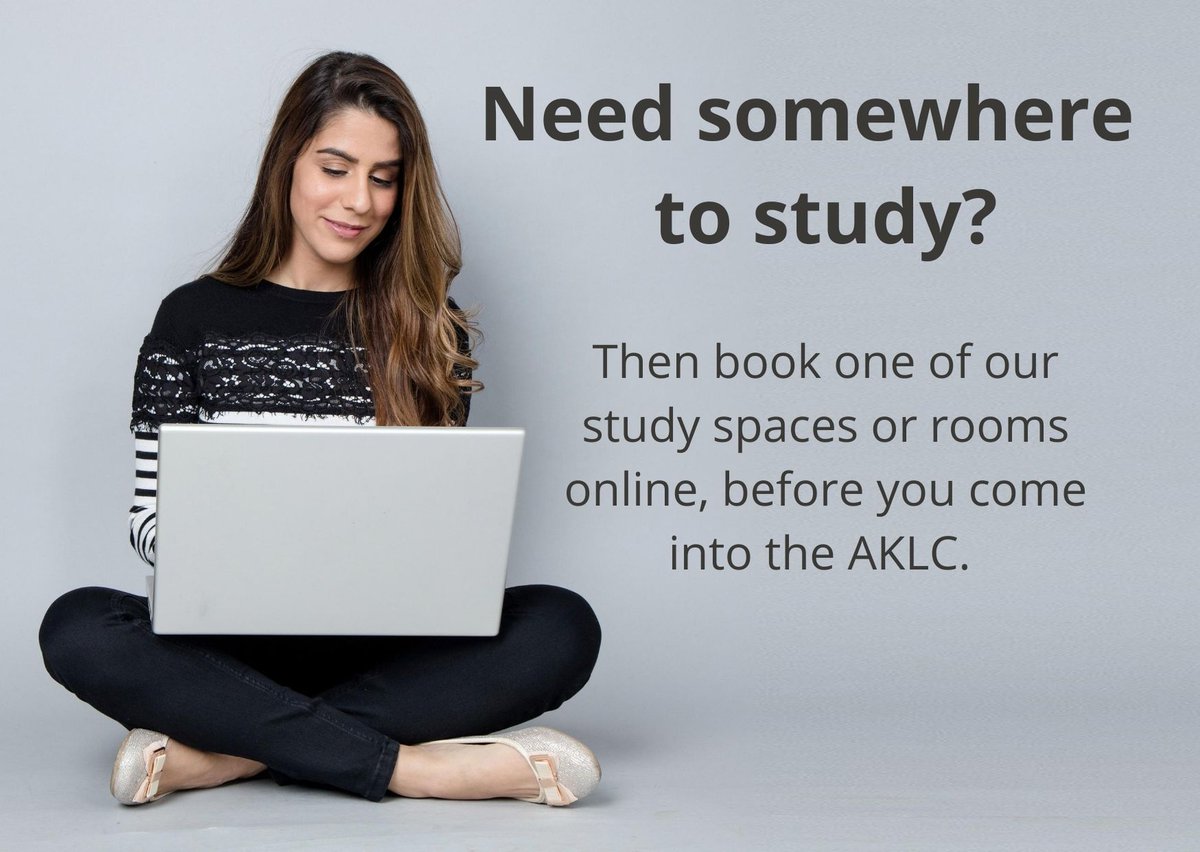 ltulibrary1's tweet photo. To keep us all safe, you now need to book before coming into the AKLC.  Please use our online booking system to book a study space or room, for anywhere between 1-3 hours.  Find out more here:
https://t.co/ZPJA9YaXyJ

Please also remember to bring your face coverings! https://t.co/u75EfHzQcM