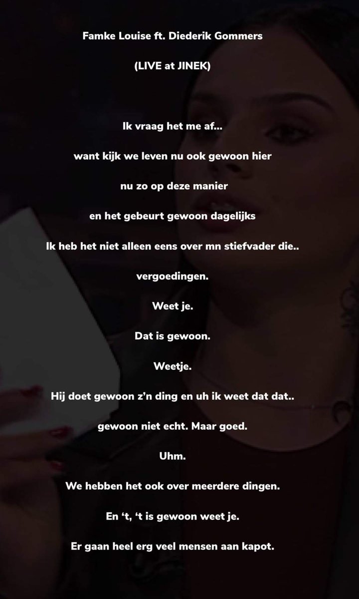 wpzijlstra's tweet photo. De tekst van #FamkeLouise 
Volledig terecht dat ze niet meer mee doet! Hier missen we helemaal niks aan! https://t.co/8CZUomBlDB