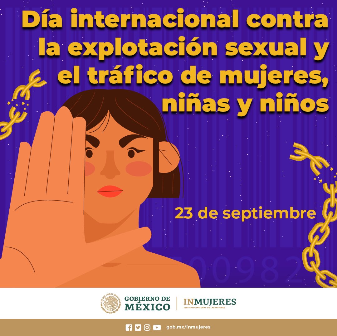 mujeresgobmx's tweet photo. Se estima que en el mundo 1.8 millones de personas son víctimas de trata para la explotación sexual.

El Día Internacional en contra de la Explotación y Tráfico de Mujeres, Niñas y Niños recuerda la importancia de prevenir el delito y denunciarlo.

#ContraLaTrataNoHayTrato https://t.co/wsQkHSr3tT