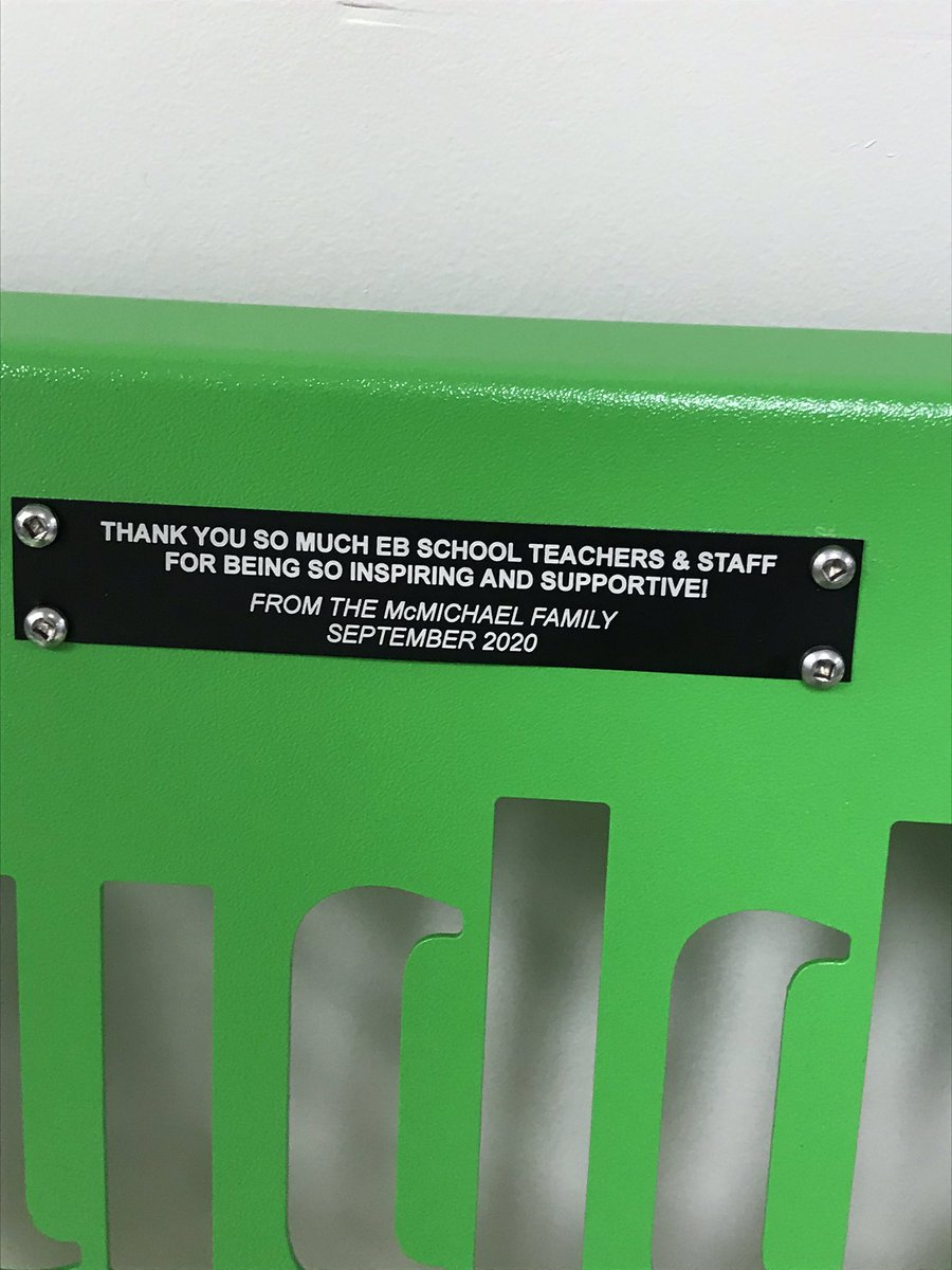A huge thank you to the McMichael family for their donation of a Buddy Bench (in school colours!) for our playground. Know that this will impact students’ days in a very positive way. #rvsed