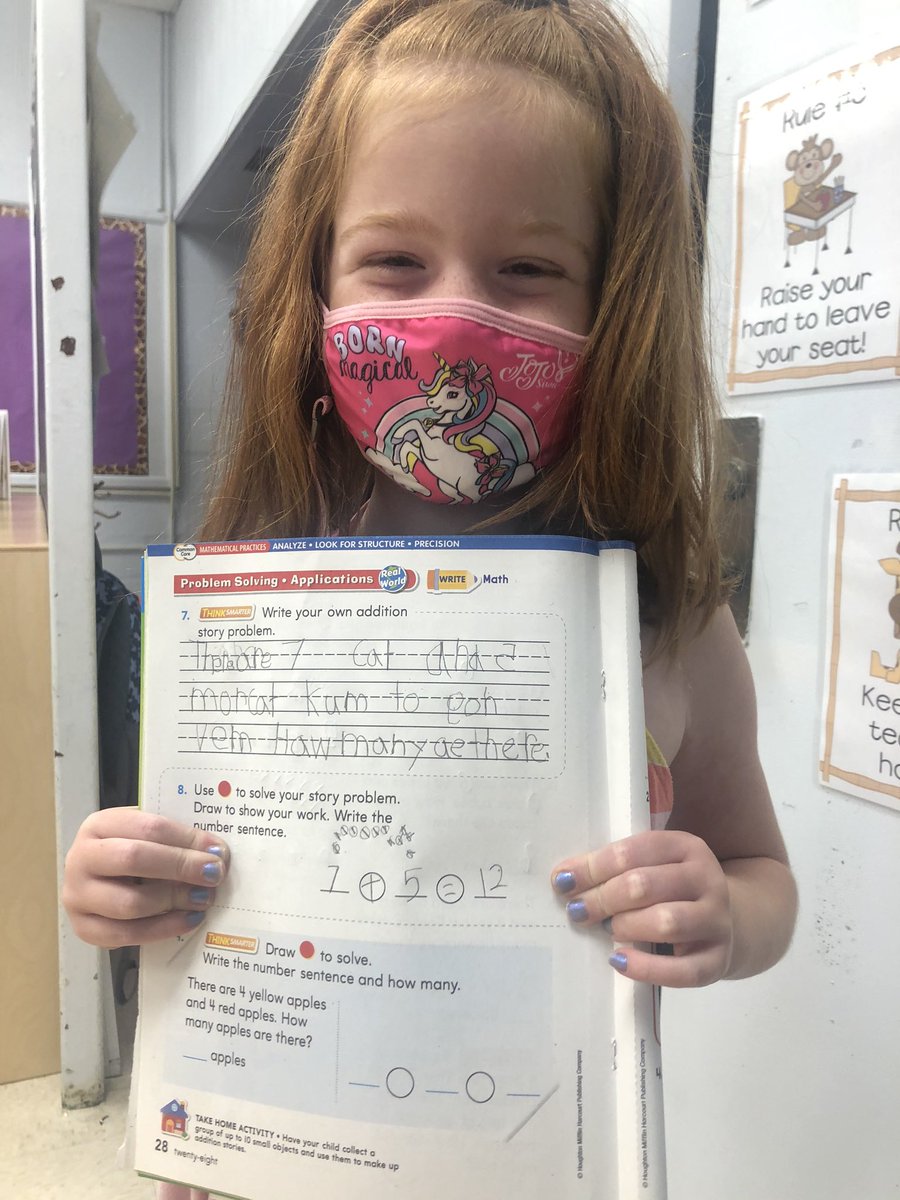domenus1st's tweet photo. We’ve been working on using different strategies to add. Today, we wrote our very OWN story problems, wrote the addition sentences, and solved them! I am so proud of these Cohort A smarties! ❤️ https://t.co/g36cqj8wg3