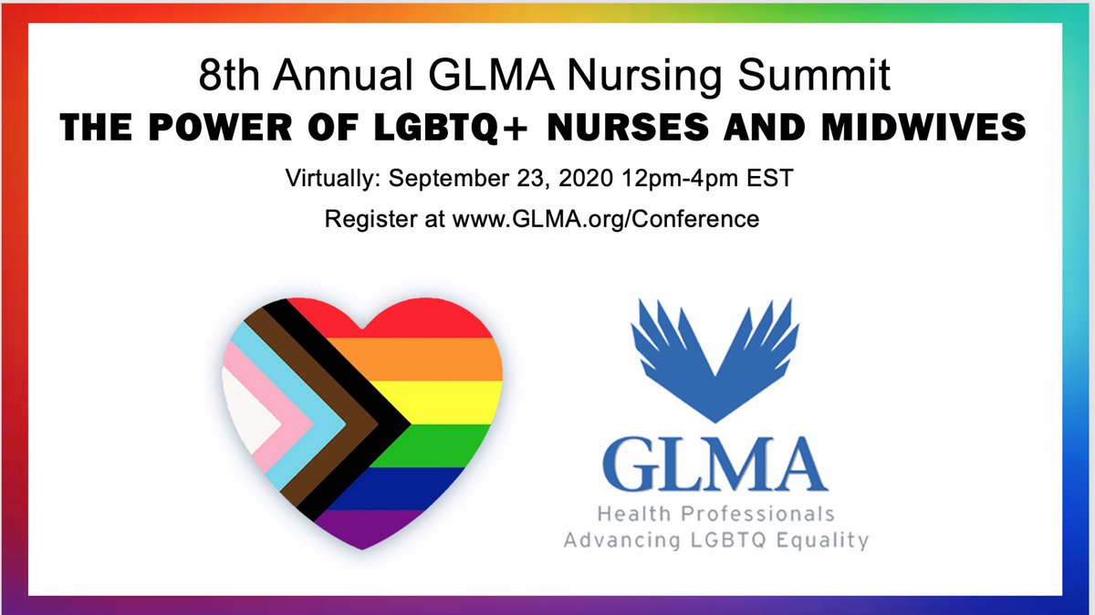 Today is the day!  #GLMANursing2020 is here! Beyond excited to virtually meet and learn from so many s/heros today <3 @jdillardwright  @mi_niles  @UMassWalker  @Dr_Whomever  @phogenics  @billycaceres_  @ooharrisphd  @GLMA_LGBTHealth