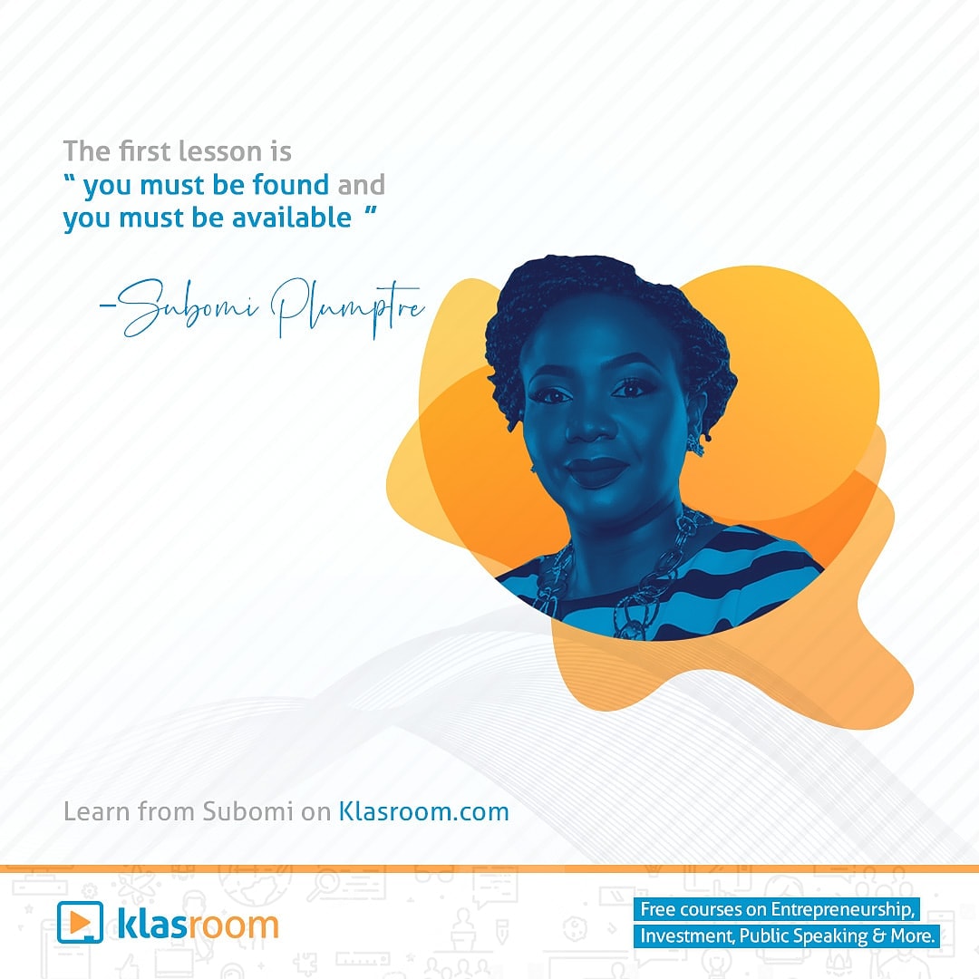 Our WCW has some relationship advice for you on this fine Wednesday evening, because if you don’t manage your online presence how will your clients find you?🤷‍♂️

Do you have a poor online presence? 🤔

Watch <a href="/subomiplumptre/">Subomi</a> 's clip on klasroom.com👩‍💻
_____
#elearning