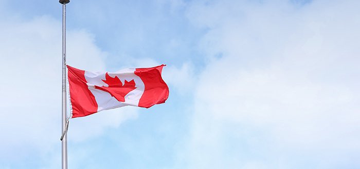 RoyalCdnLegion's tweet photo. With the passing of former Prime Minister John Turner, all flags at Legion branches and Command locations are to be flown at half-mast from now until sunset on the day of his funeral, 6 October. https://t.co/mee9YCHfR0