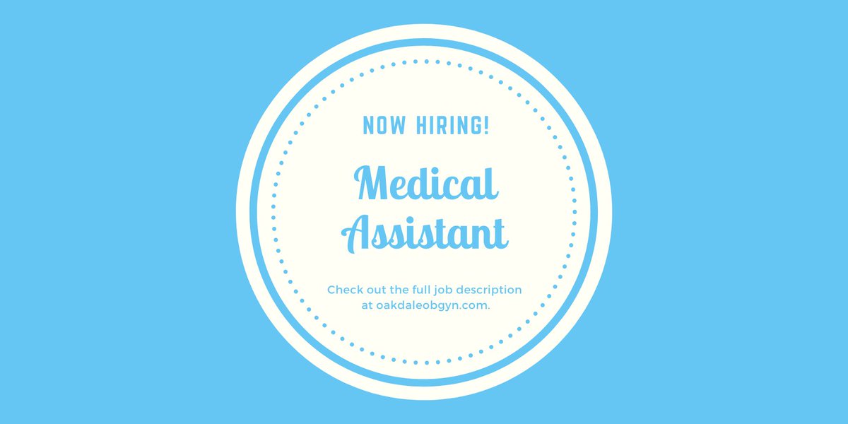 We're seeking full-time or part-time medical assistants to join our team. Ideal candidates will have obgyn medical assistance experience with a passion for women’s health and be committed to providing a positive patient experience. bit.ly/oakdale-openin… #twincitiesjobs