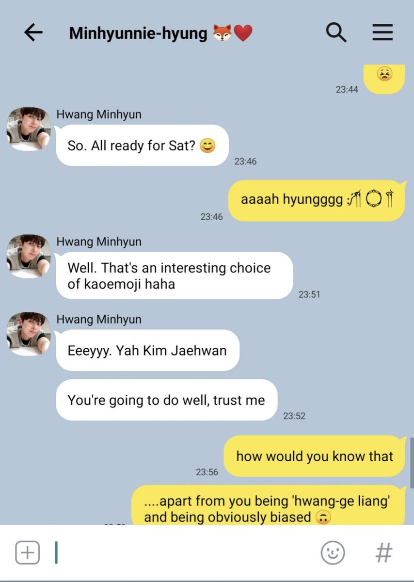 (13) “I could kiss you right now!” ft. a jittery!jjaeni + a tooth-rotting minhwan midnight convo :'D*au based on jh's ig live last night huhuhaha i just watched clips, pls dont take it srsly  (gotten the idea from madam cha)im so sorry kbye