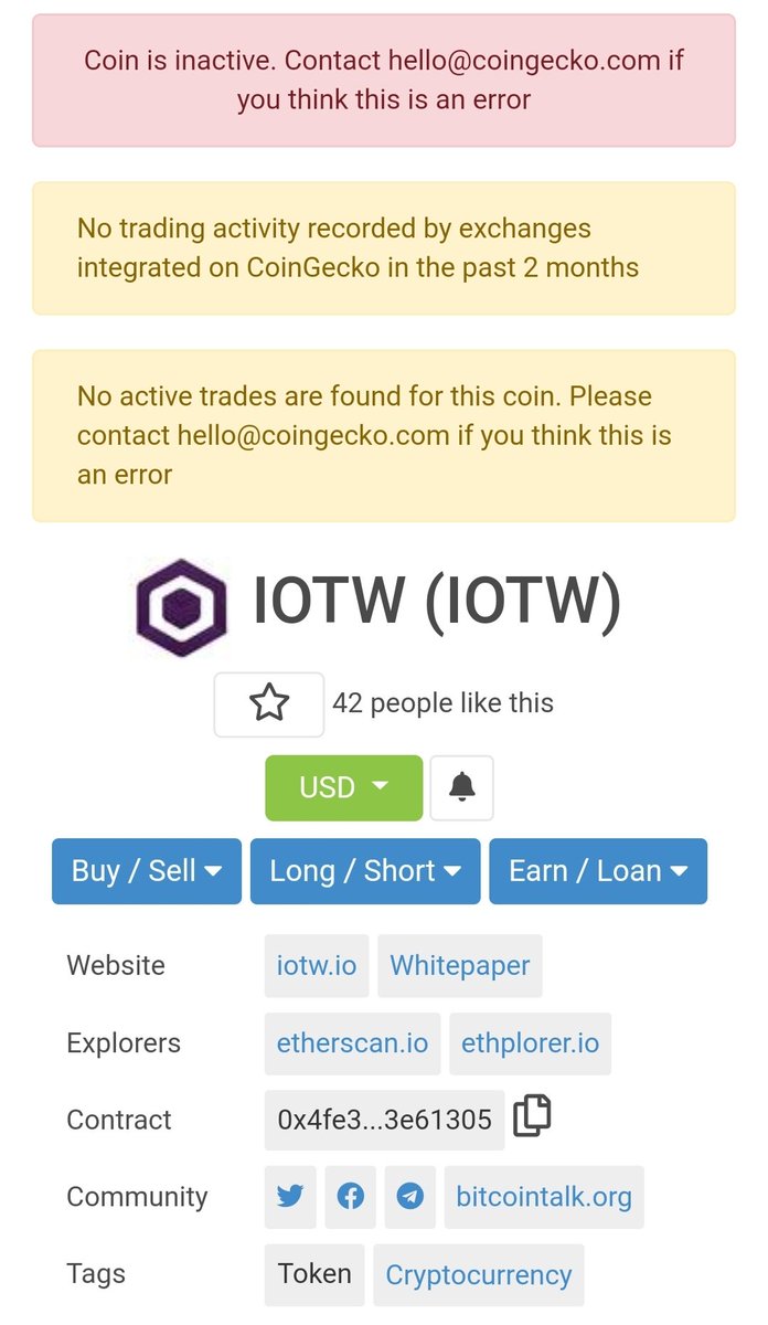 UdoWerner9's tweet photo. @coinviva Why @coinviva listing IOTW commonly recognized as #SCAM, confusing investors and puting them on risk? #Point95Global #ScamAlert @jy_coinviva @Thangpvcpt1 @BitmartScam https://t.co/GCeBDirsYb