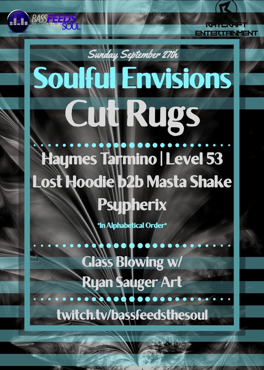 B̶E̵G̷I̷N̷_̶T̴R̶A̸N̷S̷M̵I̷S̵S̸I̶O̵N̸ 

>_ Add Event: “BFTS_SOULFUL_ENVISIONS” to system event log.
>_ Set Event Start Time to 1601253000 (September 27th, 2020 8:30PM EST)
>_ Set Event Location to twitch.tv/bassfeedstheso…

Do you accept invite?
Y/N

E̷N̵D̷_̵T̴R̶A̴N̴S̵M̴I̸S̶S̴I̴O̶N̴