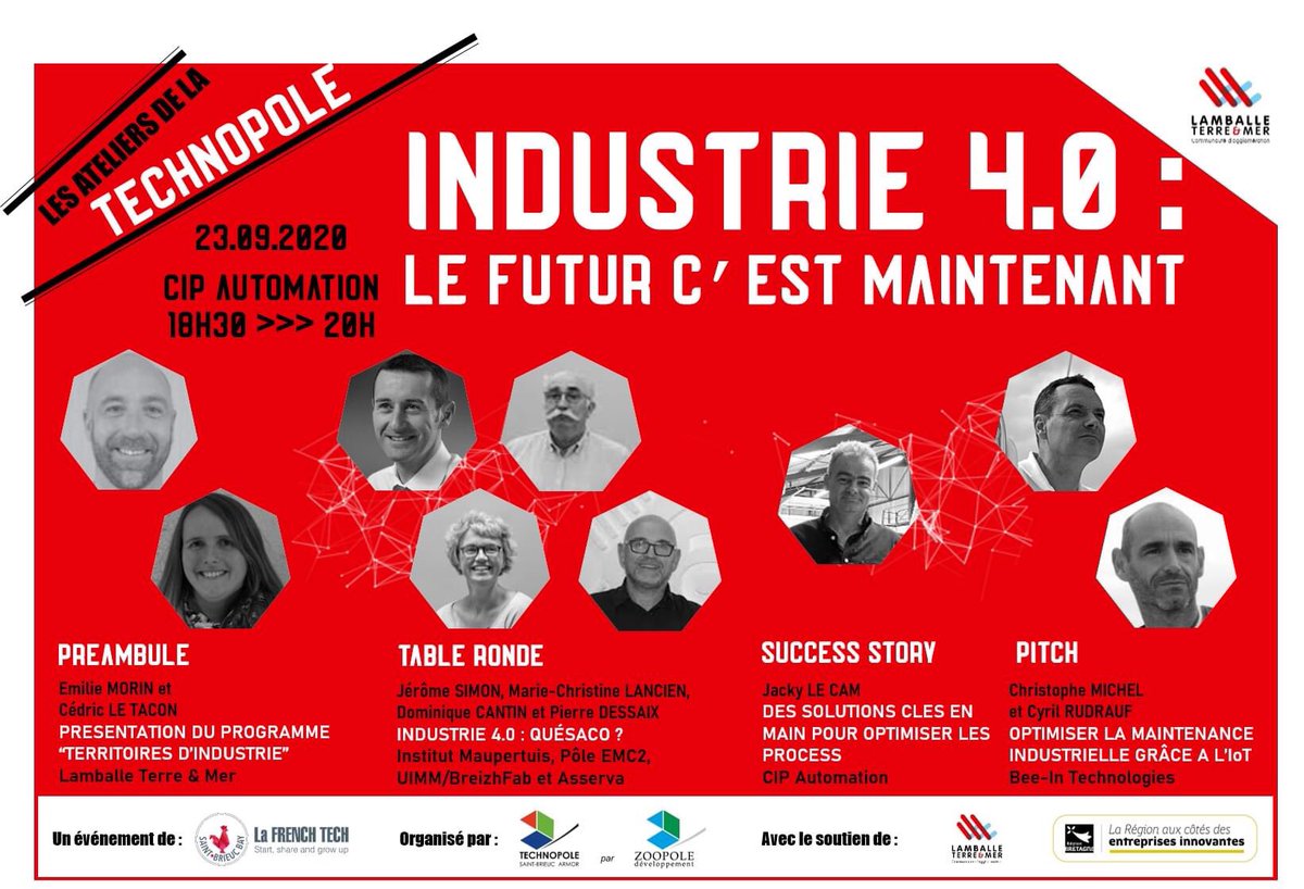Début de l’atelier de la technopole à #Lamballe : en route vers l’industrie 4.0 🤖⚙️!