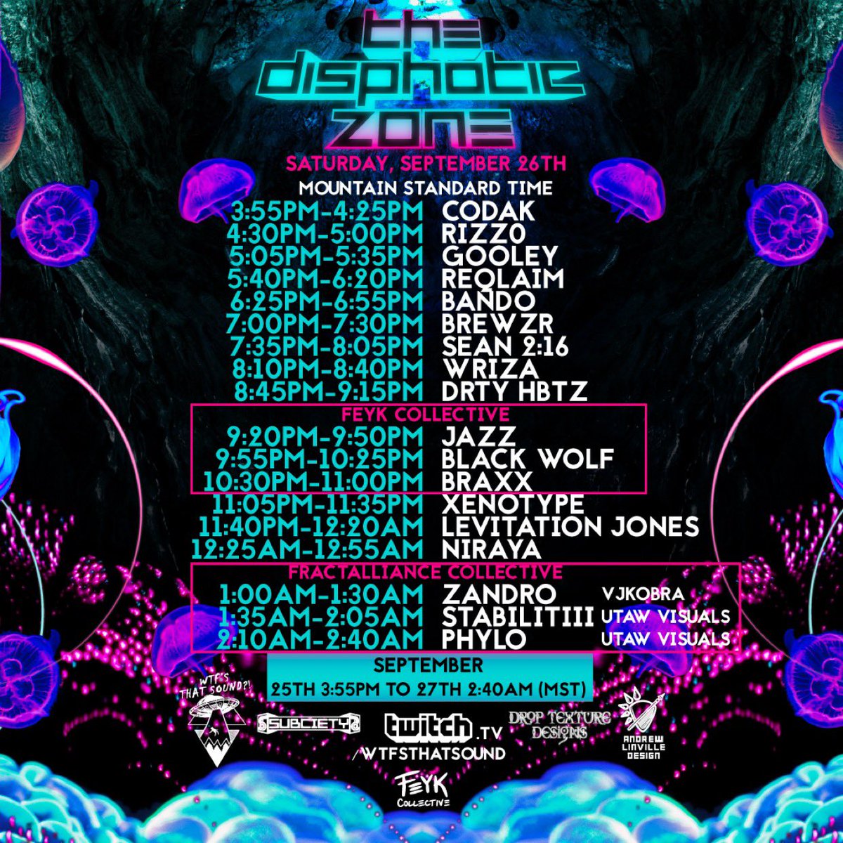 Set times for this weekend. 🤙