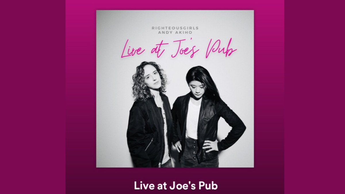 <a href="/Righteousgirls/">RighteousGIRLS</a> latest EP "Live at Joe's Pub" feat. music by <a href="/AndyAkiho/">Andy Akiho</a> &amp; artists <a href="/AndyAkiho/">Andy Akiho</a>, steel pan; <a href="/ianrosenbaum/">Ian David Rosenbaum</a>, percussion; @jzcello, cello; &amp; Sean Dixon, drums is now on <a href="/Spotify/">Spotify</a> 🎧 Enjoy! 

open.spotify.com/album/7f6Zbu4F…
