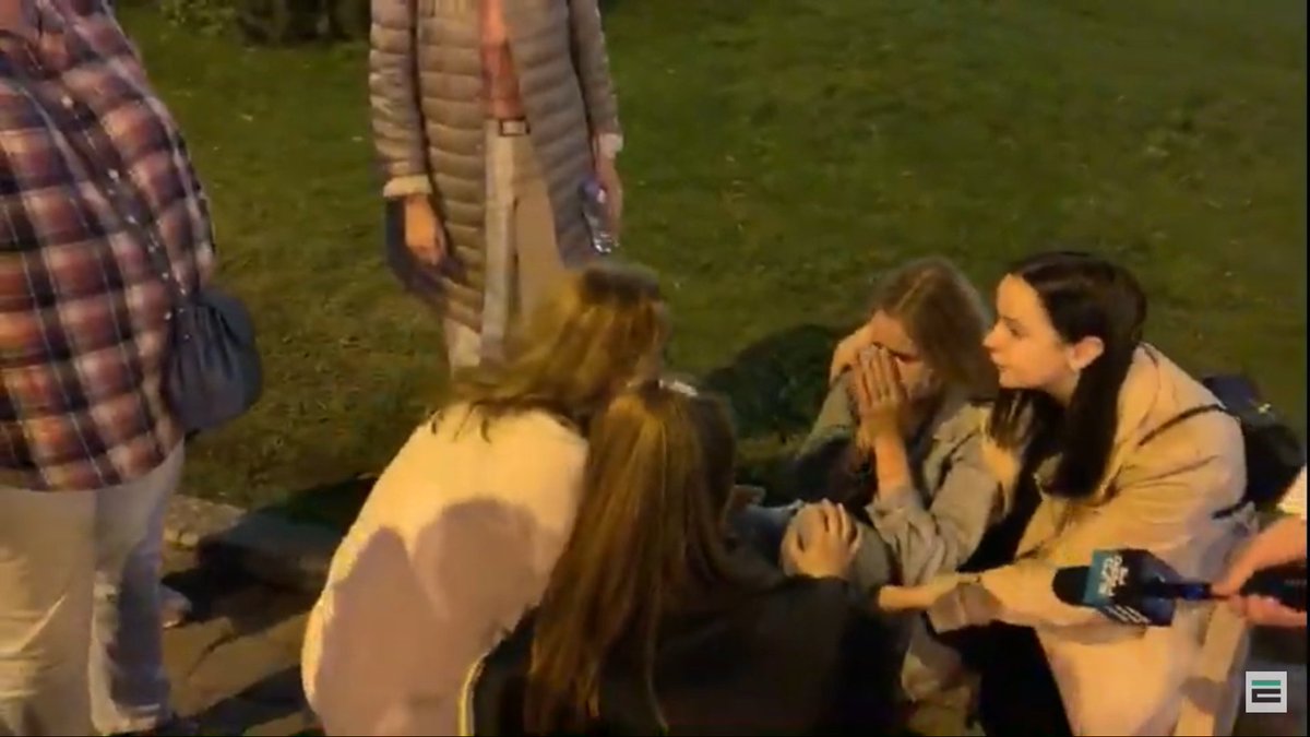 Tears and shock in  #Minsk this evening #Belarus