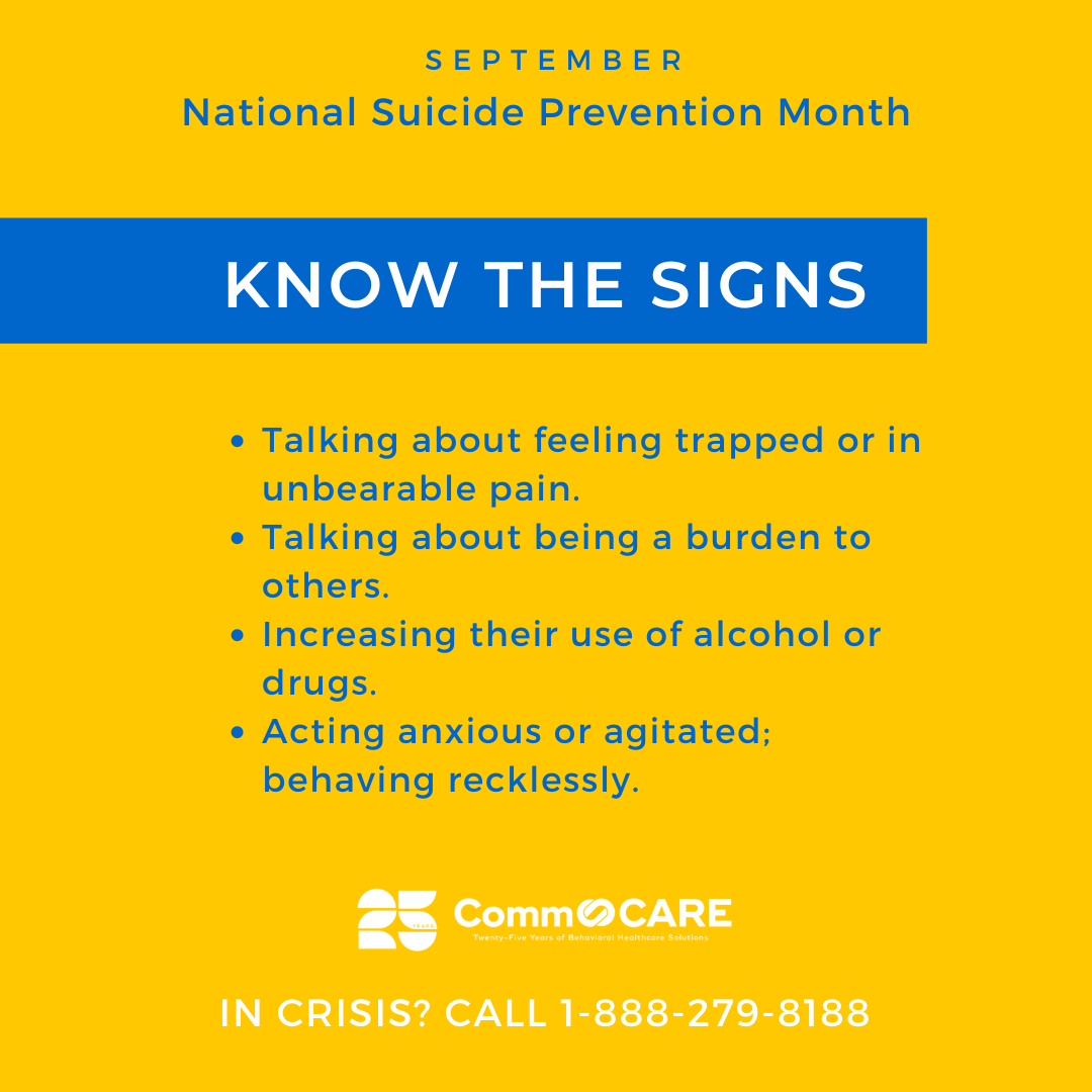 FirstStep4HELP's tweet photo. #KnowTheSigns. This month is National Suicide Prevention Month. Together, we are changing the conversation about suicide by providing resources for mental health and suicide prevention, so that everyone can know the signs. #bethere https://t.co/D2jugX7WWE