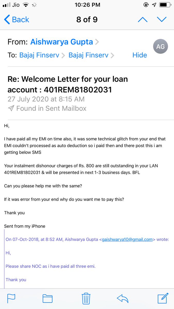  @BajajFinCorp  @Bajaj_Finserv  @sanjivrbajaj I have been writing an email multiple times to customer care against 401REM81802031. I paid all dues, still you guys are deducting amount from my account without any consent. SS attached for your reference Sharing more images.. 1/2