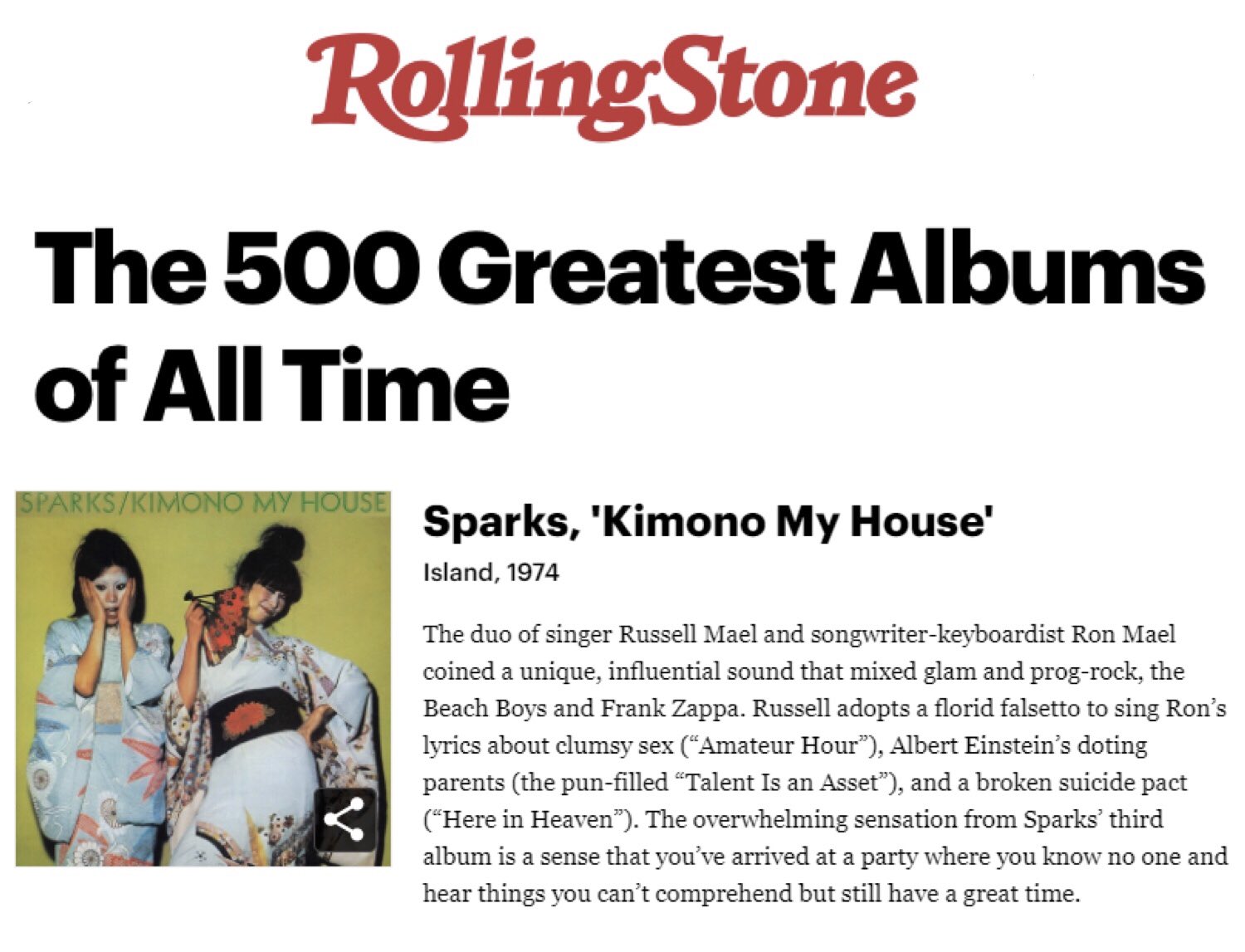 The 500 Greatest Albums of All Time