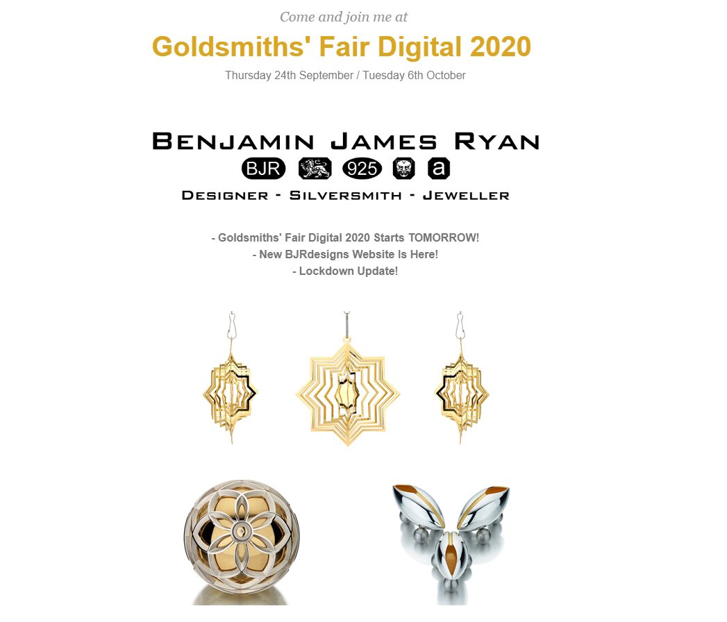 BJRdesigns's tweet photo. H O T - O F F - T H E - P R E S S @goldsmithsfair is going digital and starts TOMORROW!
Join us by signing up for free in the attached link https://t.co/0KUD99fgLM
#SupportingCraftspeople #GoldsmithsFair2020 #bjrdesigns #bespokedesign #luxurylifestyle #luxuryhome https://t.co/KqdLWcSIcx