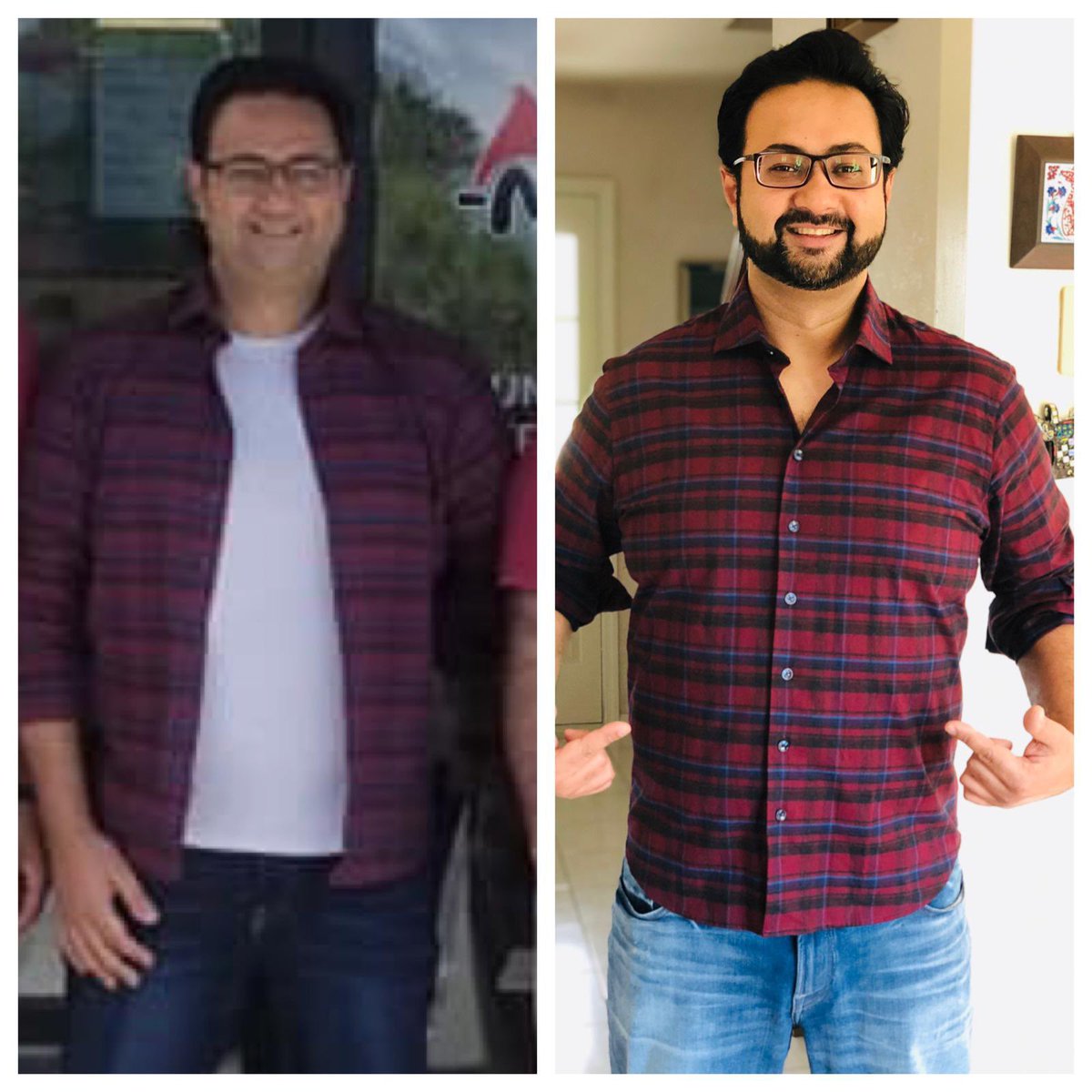 shahrukhsultan's tweet image. The difference a year makes. #beforeandafter #sameclothes #differentfit #running @orangetheory
