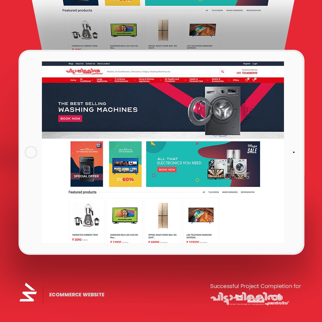 SpiderWorksTech's tweet image. The leading Home Appliances &amp;amp; Electronics group in Kerala is all set to deliver a seamless shopping experience to customers with their new E-commerce website designed by #SpiderWorks Technologies. Need a brand new, customer enticing website for your company? Get in touch with us.