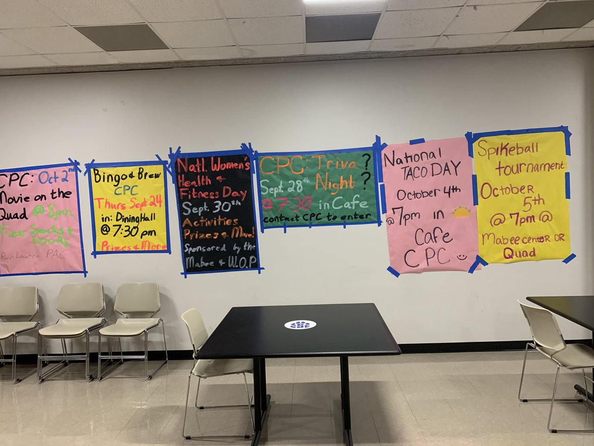 CPC_CSC's tweet photo. Hey Wildcats, CPC hopes your week is going well. Tomorrow night is Bingo &amp; Brew at 7:45pm &amp; 8:40pm in the Dining Hall w/ FREE Fitz Root Beer Floats &amp; Prizes! There are also many great events happening over the next few weeks! #studentactivites #GoWildcats https://t.co/LZcugctAnM