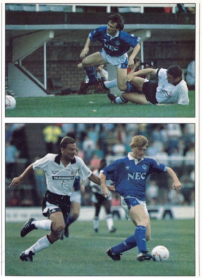 #95 Fulham 2-2 EFC - Aug 13, 1990. The Blues took a trip to Craven Cottage to provide the opposition in a joint testimonial for Fulham legends, Peter Scott & John Marshall. EFC drew 2-2 with Fulham, with EFC’s goals coming from John Ebbrell & a Neil McDonald penalty.