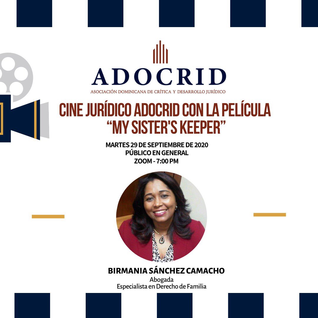 adocrid's tweet image. La Asociación Dominicana de Crítica y Desarrollo Jurídico (Adocrid), les invita a participar en el "Cine jurídico Adocrid con la película La Decisión más Difícil".