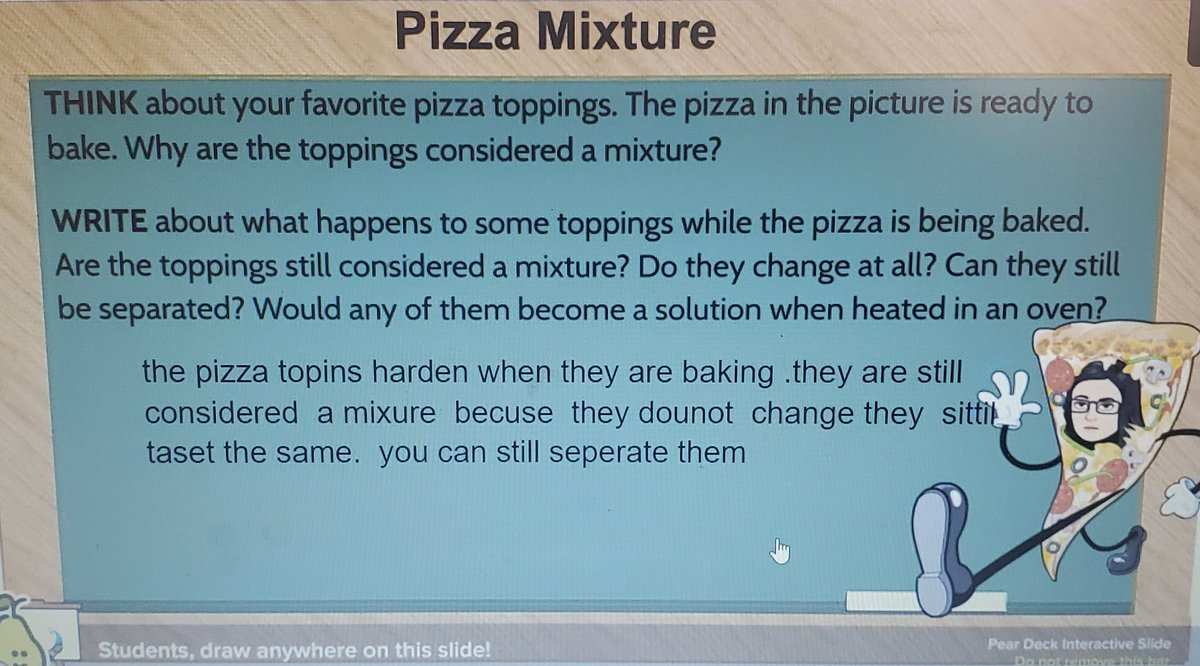 TeachPerez1's tweet image. Pizza, Mixture or Solution? 🤔 #townleytorchlighters #GameChangers #mixsolution