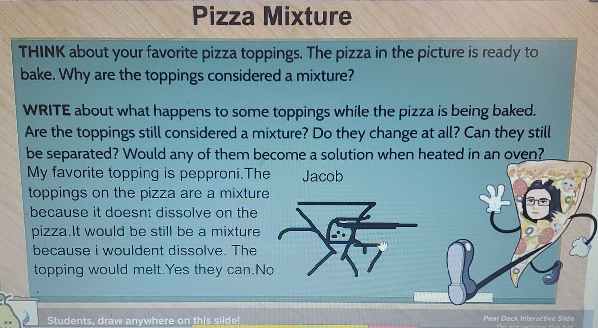 TeachPerez1's tweet image. Pizza, Mixture or Solution? 🤔 #townleytorchlighters #GameChangers #mixsolution