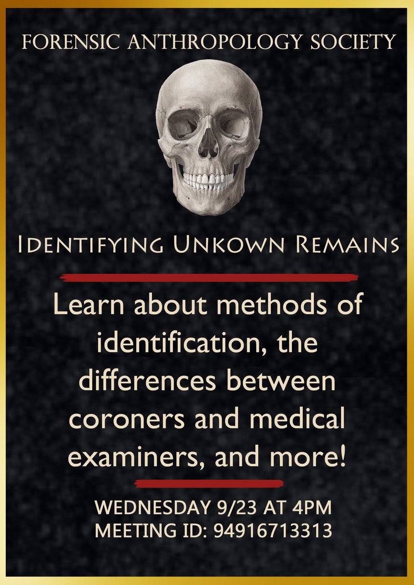 FAStxstate's tweet photo. We have our second (virtual) meeting this afternoon at 4 pm! Join us on Zoom to discuss the identification process. I hope to see you there! https://t.co/ThTIymEwo4