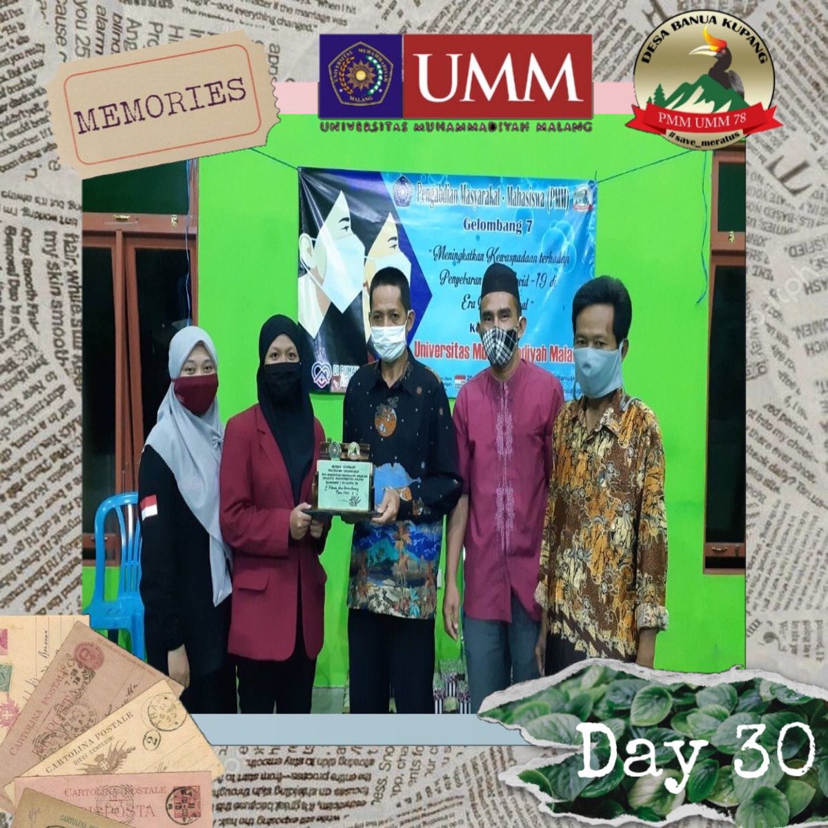 pmm78_umm's tweet photo. -Penyerahan Cinderamata dari PMM-UMM Kelompok 78 untuk Desa Banua Kupang.
-Pembacaan Doa oleh Bapak Taufik Rahman https://t.co/E14eEDHskS