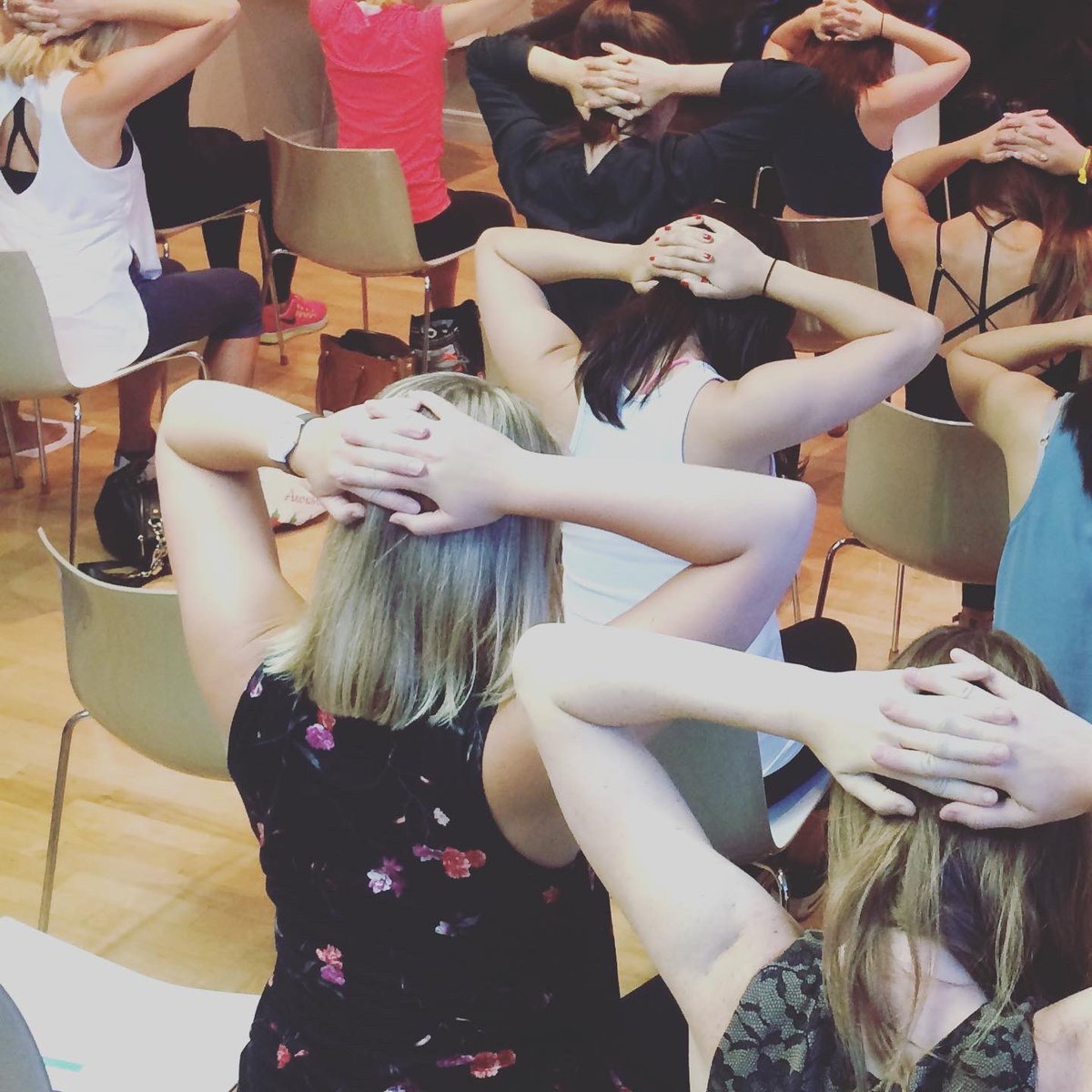 UtkataYoga's tweet photo. We miss coming into your offices and teaching our #chairyoga in person. But we’re grateful to have access to #tech like @zoom_us &amp; @microsoftcanada teams and be able to continue delivering #wellness services to workplaces across #Canada 🙏 Stay safe and well everyone #utkatayoga https://t.co/axhrIYD1An