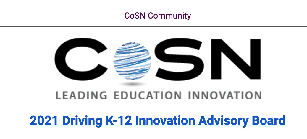 Amazing and warm welcome from the @CoSN team to the new board for the next #DrivingK12Innovation report! Happy to be contriguting for the third year in a row! #SoyCompetenTIC @AoniaLearning @AoniaNewEdu