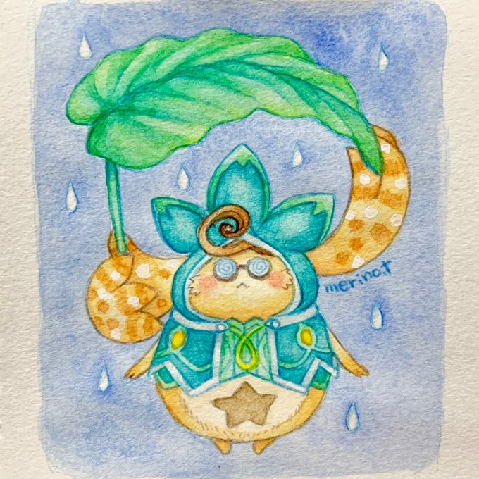 葉っぱの傘のtwitterイラスト検索結果