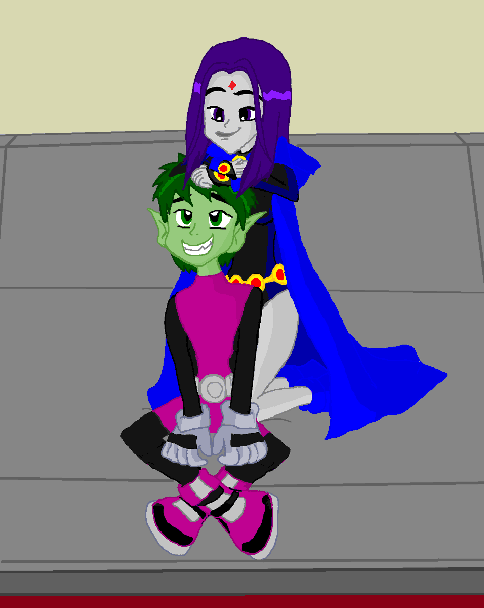Teen Titans Go Raven And Beast Boy In Love