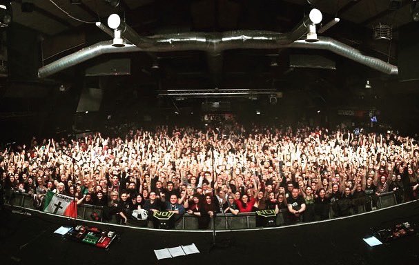 TPROfficial's tweet photo. Estragon Club - Bologna, Italy
Feb. 6, 2017
In addition to the usual #crowdpic, we’ve added the pic of an empty, pre-doors @estragonclub that @taylormomsen tweeted the day of the show.
#deathbyrockandroll #bologna #italy #theprettyreckless #reversedperspective https://t.co/DBFpsLjUUe